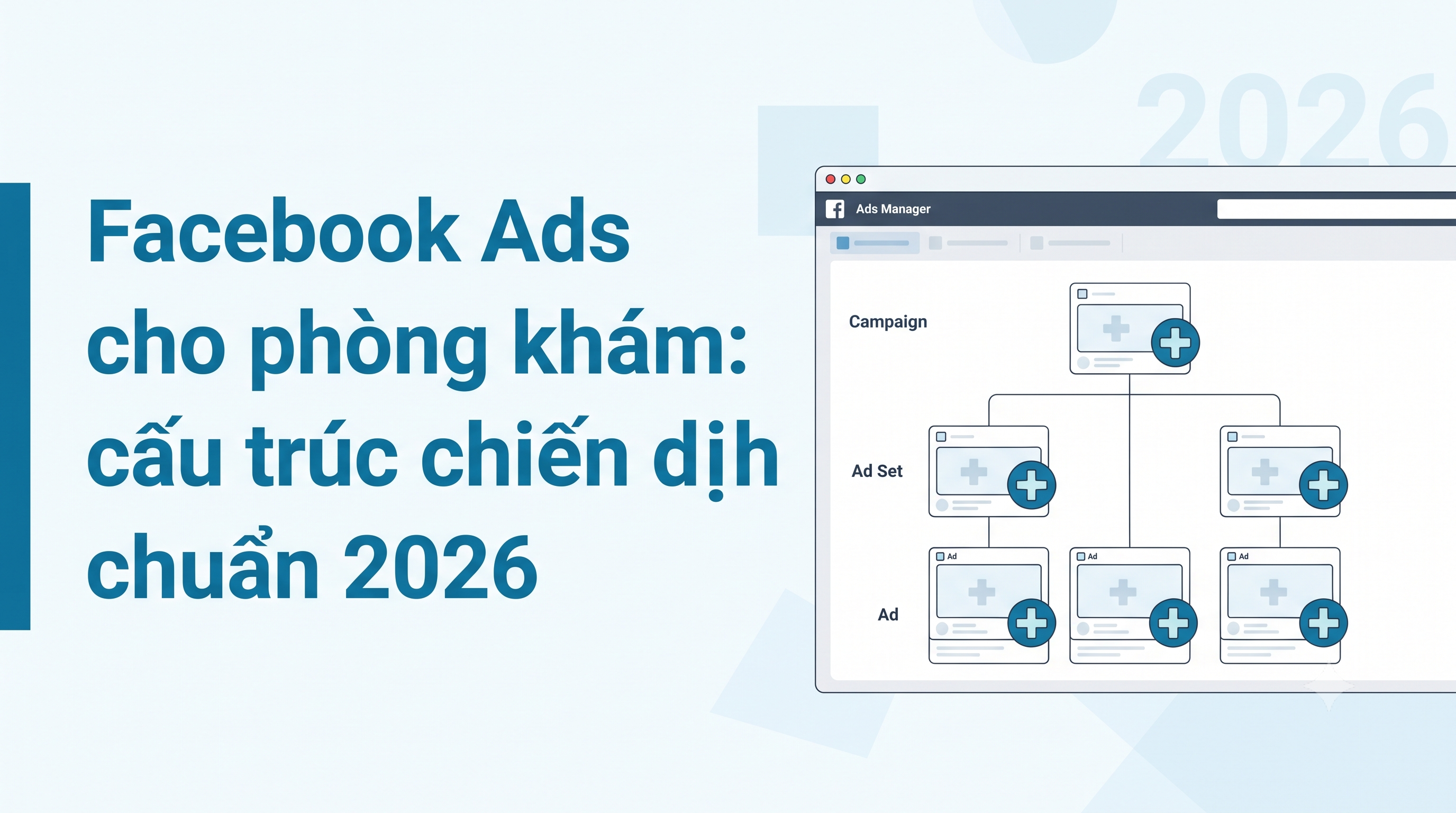 Facebook Ads cho phòng khám: cấu trúc chiến dịch chuẩn 2026
