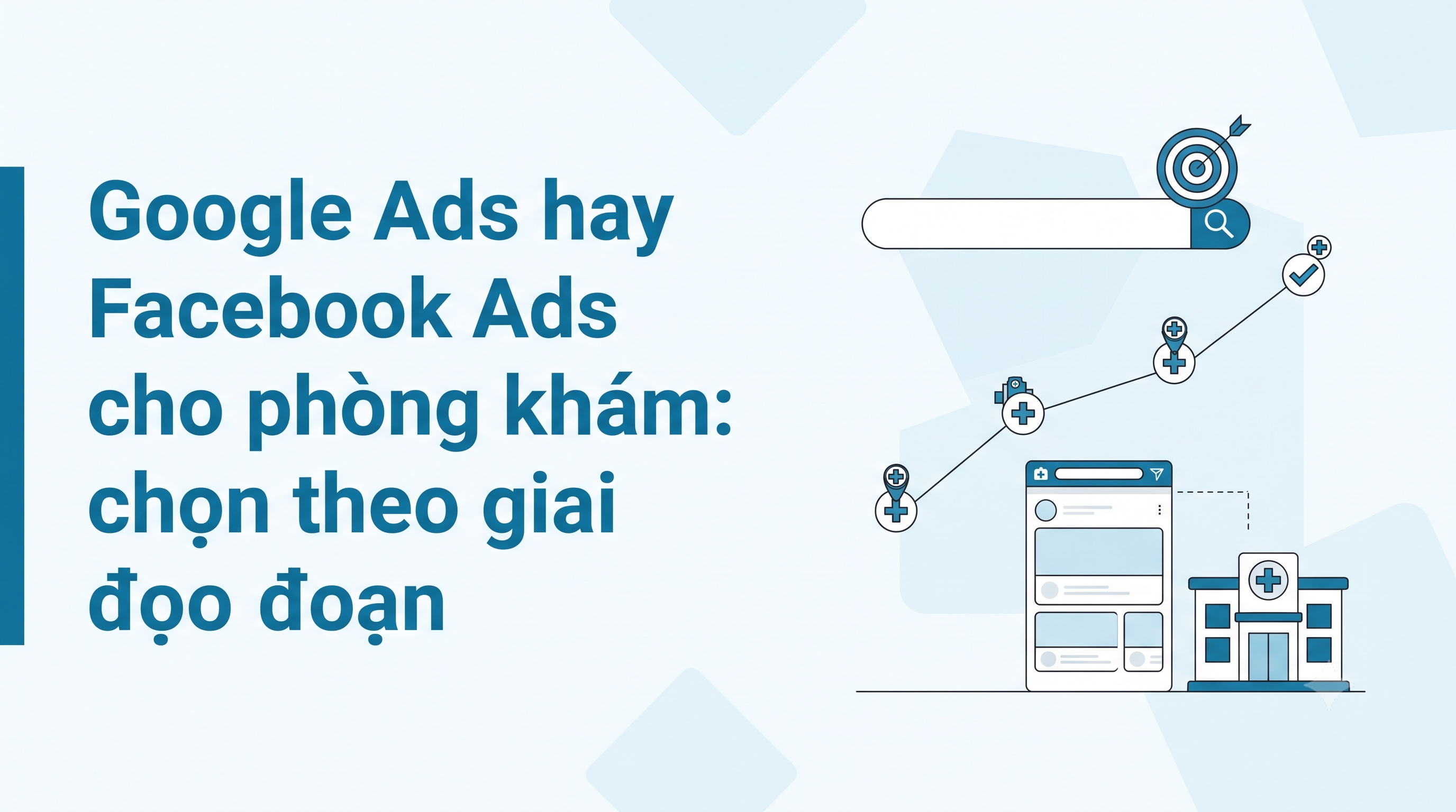 Google Ads hay Facebook Ads cho phòng khám: chọn theo giai đoạn