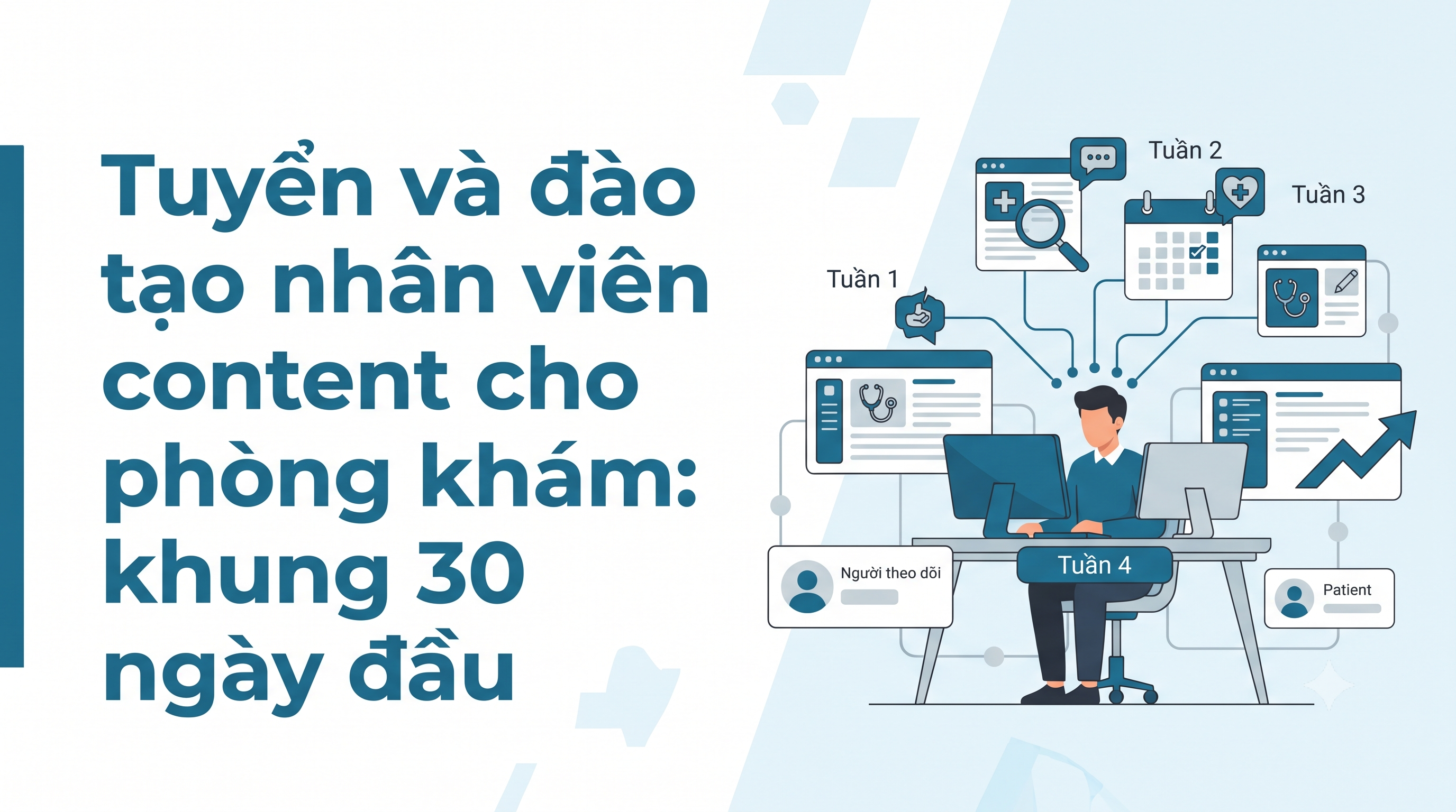 Tuyển và đào tạo nhân viên content cho phòng khám: khung 30 ngày đầu