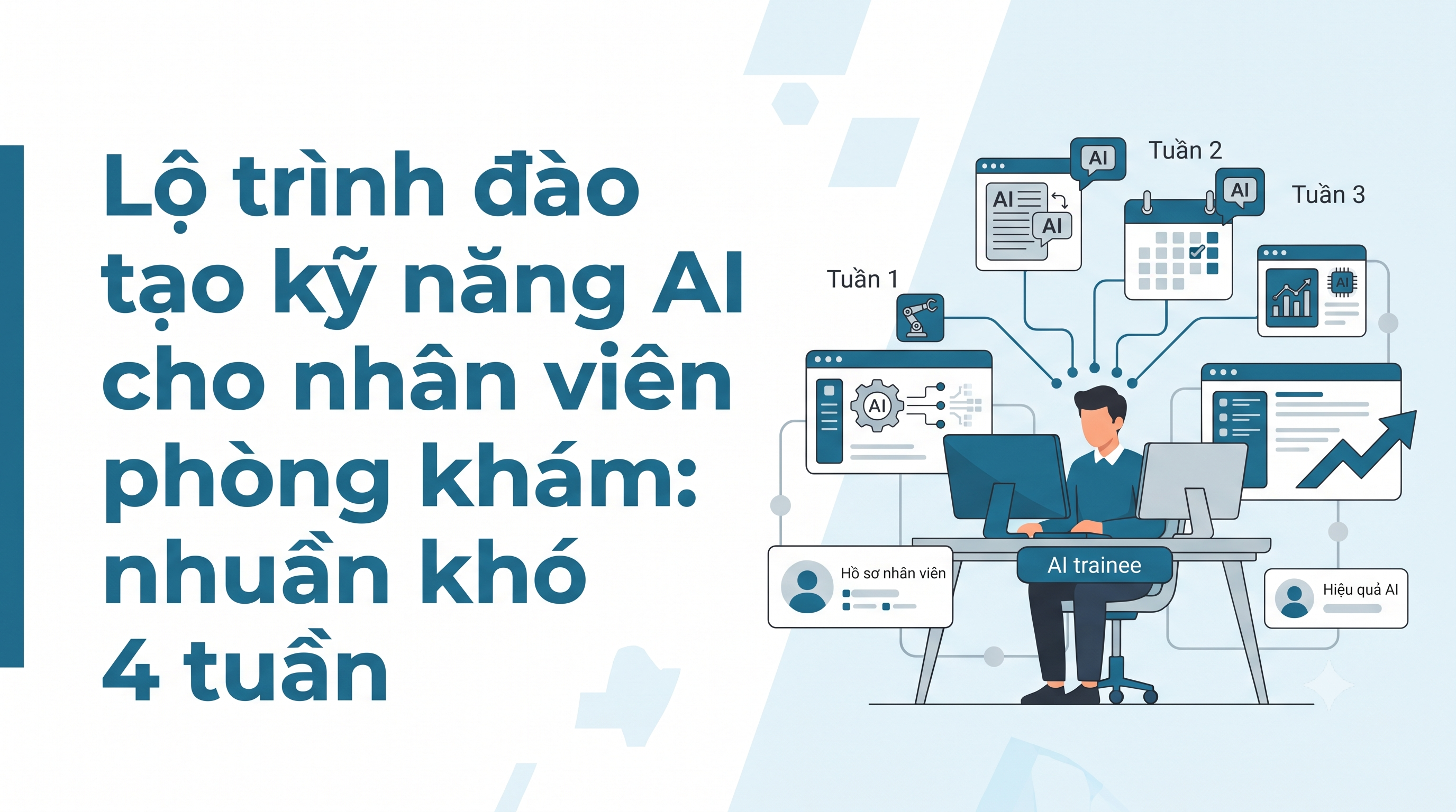 Lộ trình đào tạo kỹ năng AI cho nhân viên phòng khám: 4 tuần