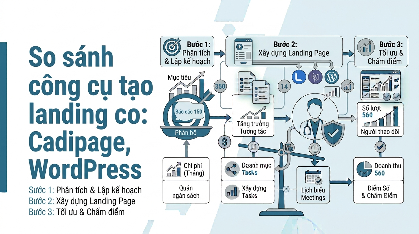 So sánh công cụ tạo landing page: Ladipage, Carrd, WordPress